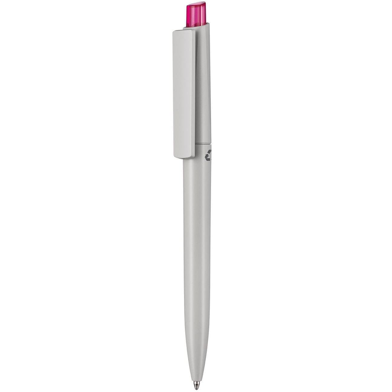 Kugelschreiber CREST RECYCLED + - grau  - magenta-pink-108
