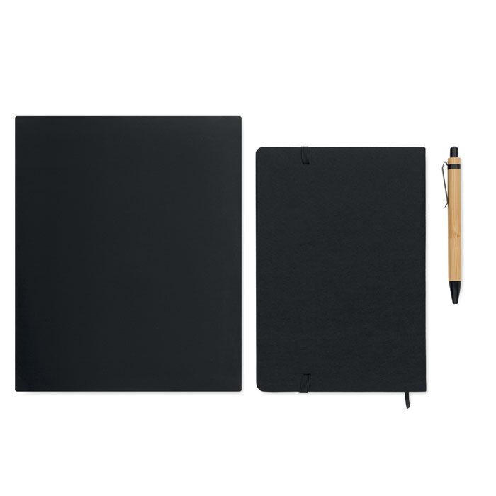 DIN A5 RPET Notizbuch-Set NOTEMIX - schwarz-861
