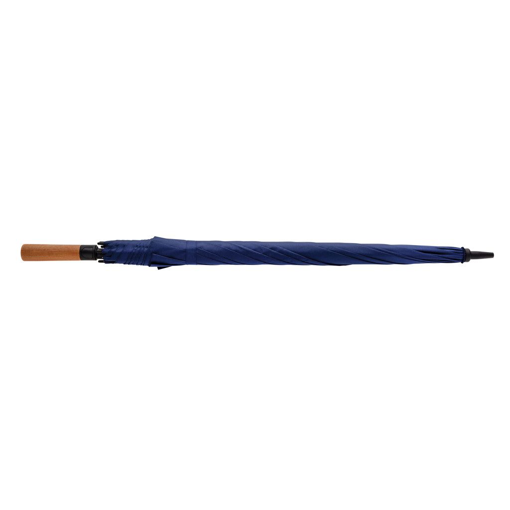 Tony Aware™ RPET 30" Schirm mit auto. Öffnung & Akaziengriff - navy blau-901