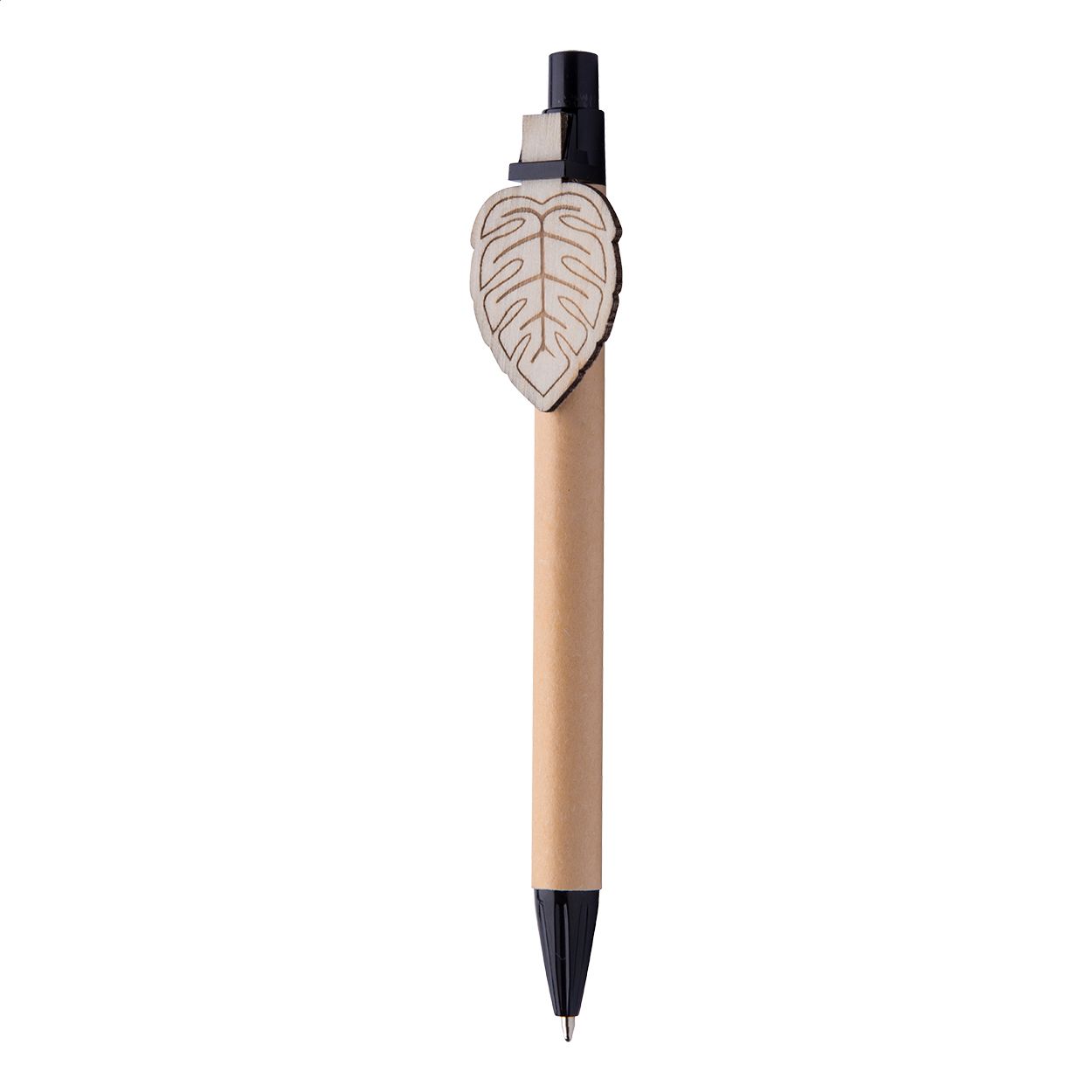Kugelschreiber CreaClip Eco - schwarz - natur-706