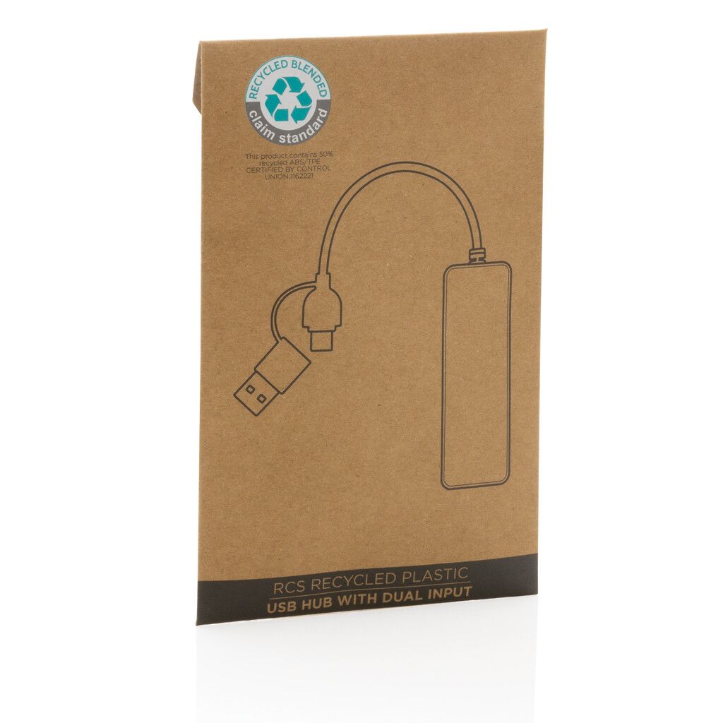 RCS recycelter USB-Hub mit Dual-Input - schwarz-196