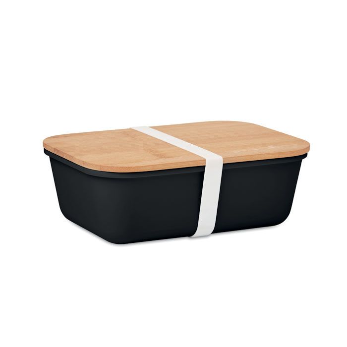 Lunchbox mit Bambus-Deckel THURSDAY - schwarz-726