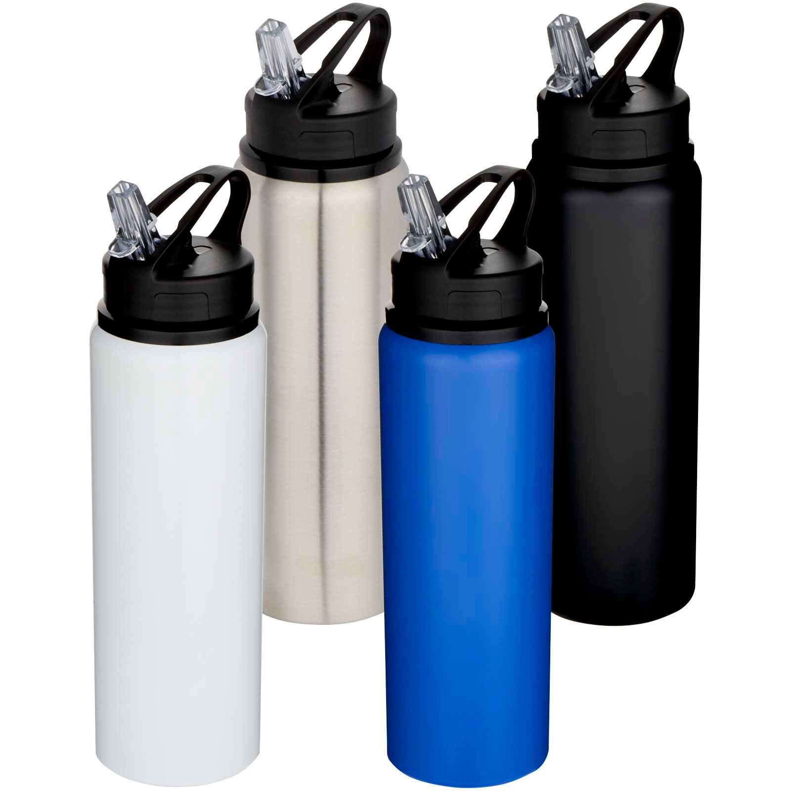 Fitz 800 ml RCS-zertifizierte, einwandige Trinkflasche aus recyceltem Edelstahl - schwarz-905