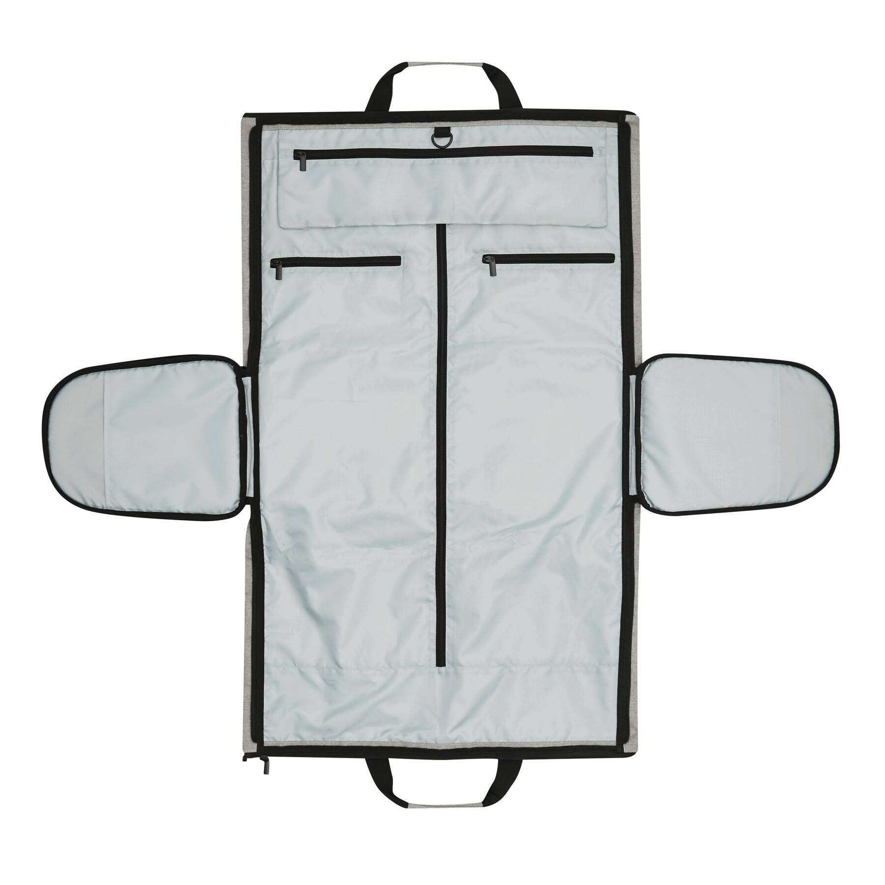 Reisetasche MILANO mit integriertem Kleidersack - grau - schwarz-760