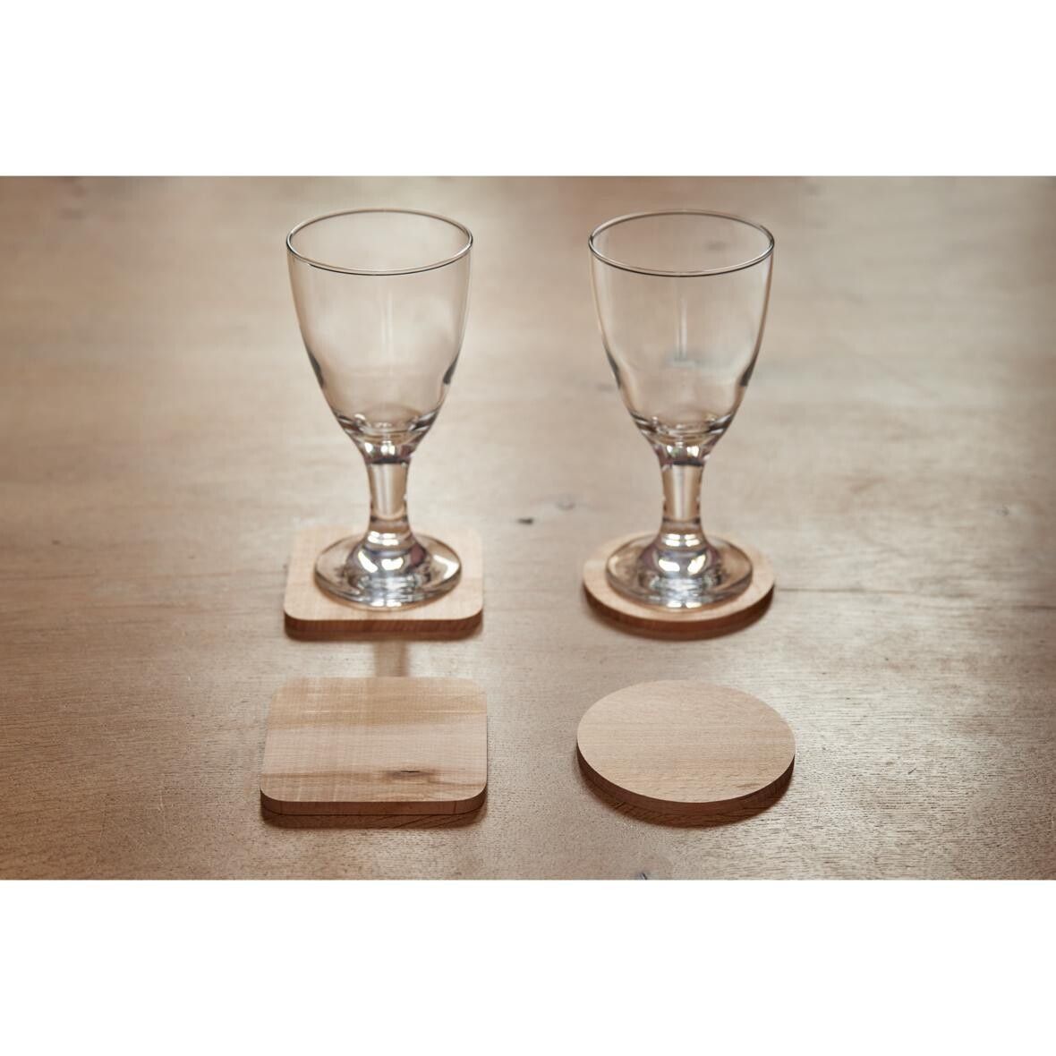Untersetzer Woody eckig - natur-624