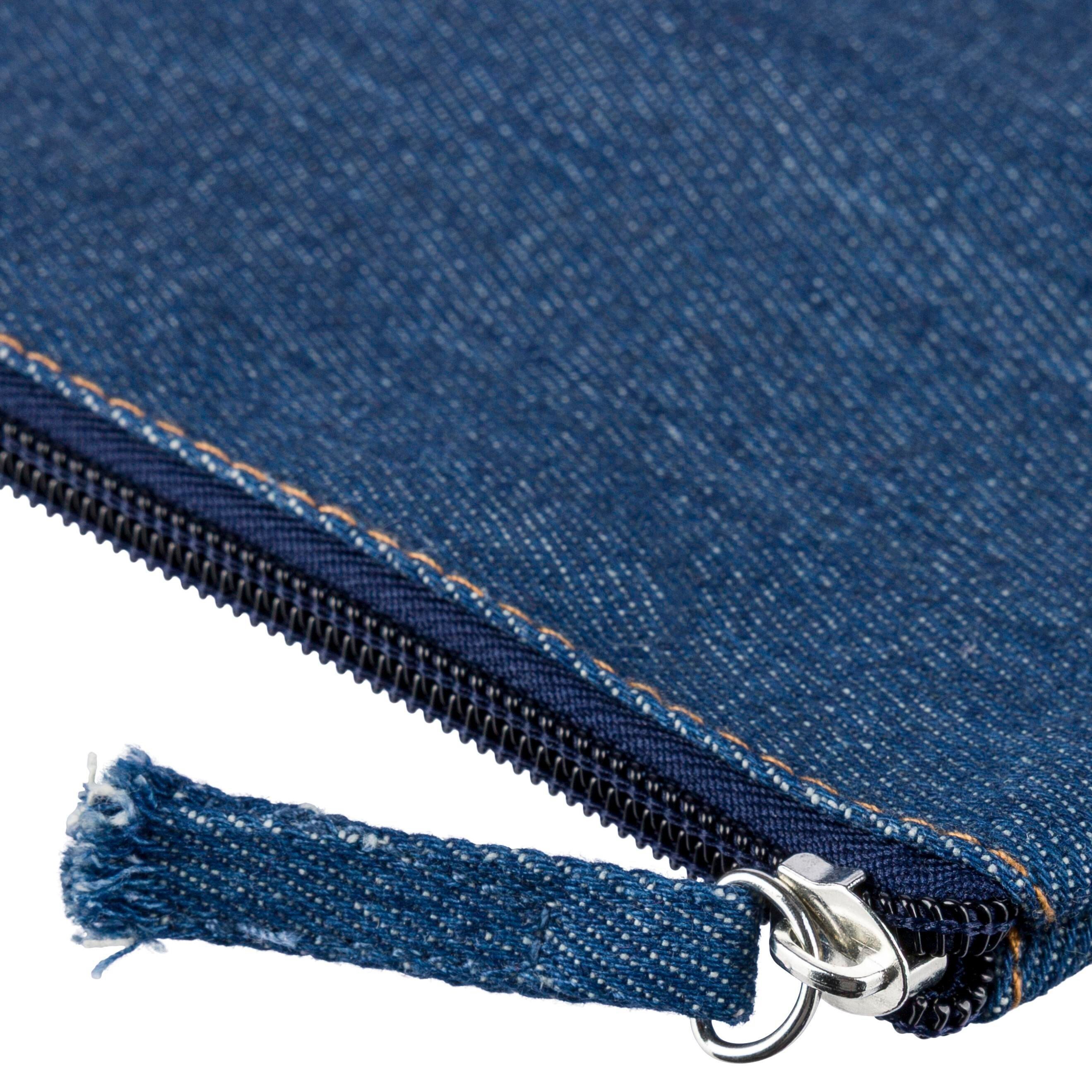 Kosmetiktasche aus recyceltem Denim Orin - blau-205