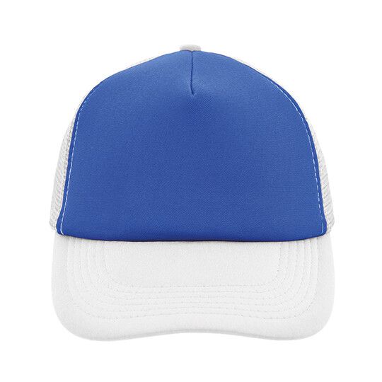 5-Panel Polyester Mesh Cap - royal - white-708