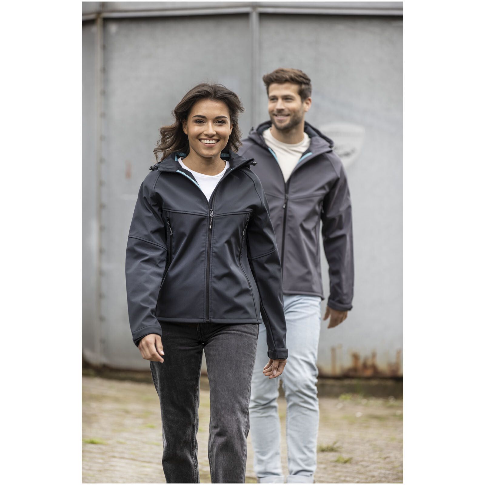 Coltan Softshelljacke aus recyceltem Material für Damen - navy - S-579