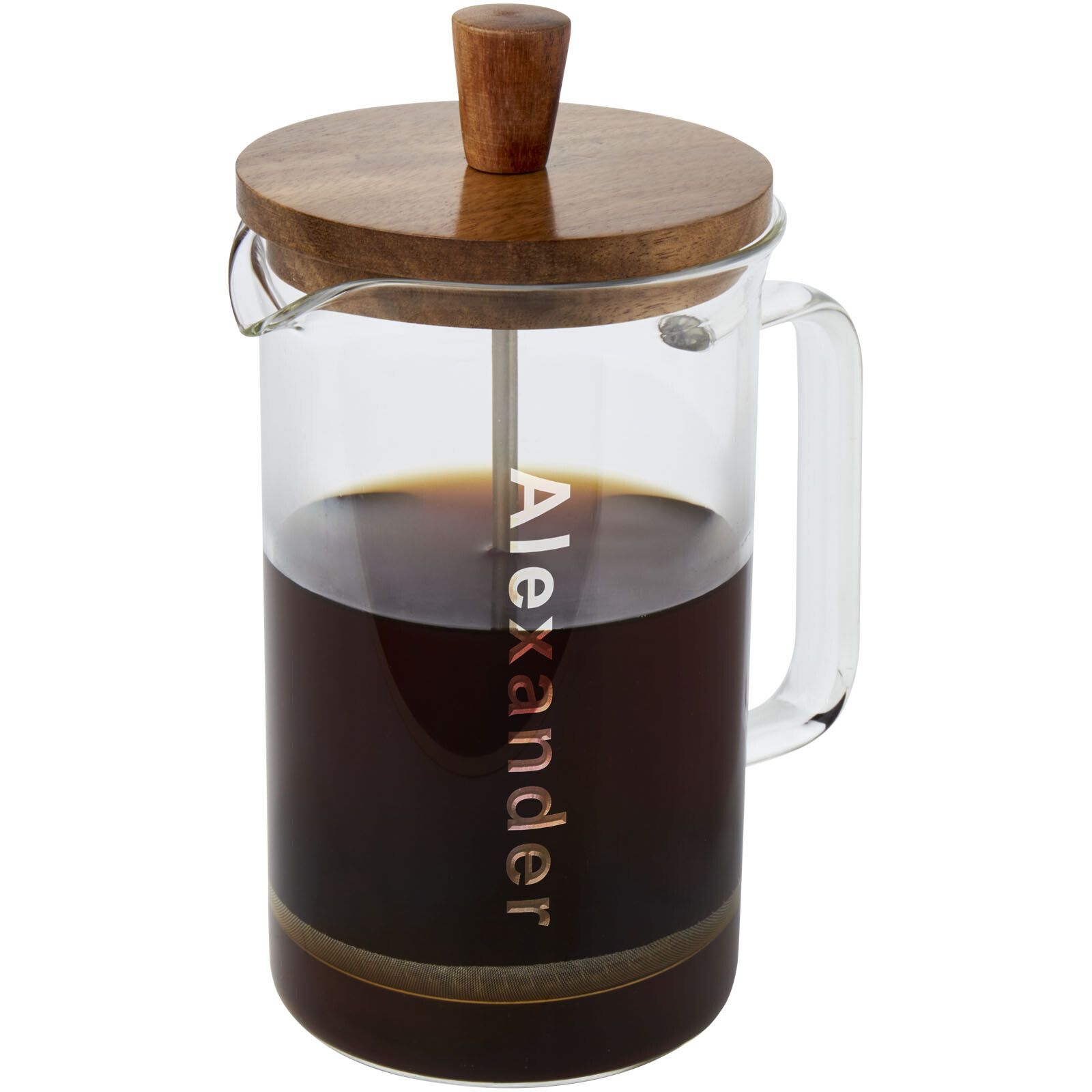 Ivorie 600 ml Kaffeebereiter - transparent -  holz-899