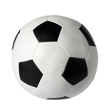 Soft-Fußball Ø 18 cm - weiß - schwarz-100