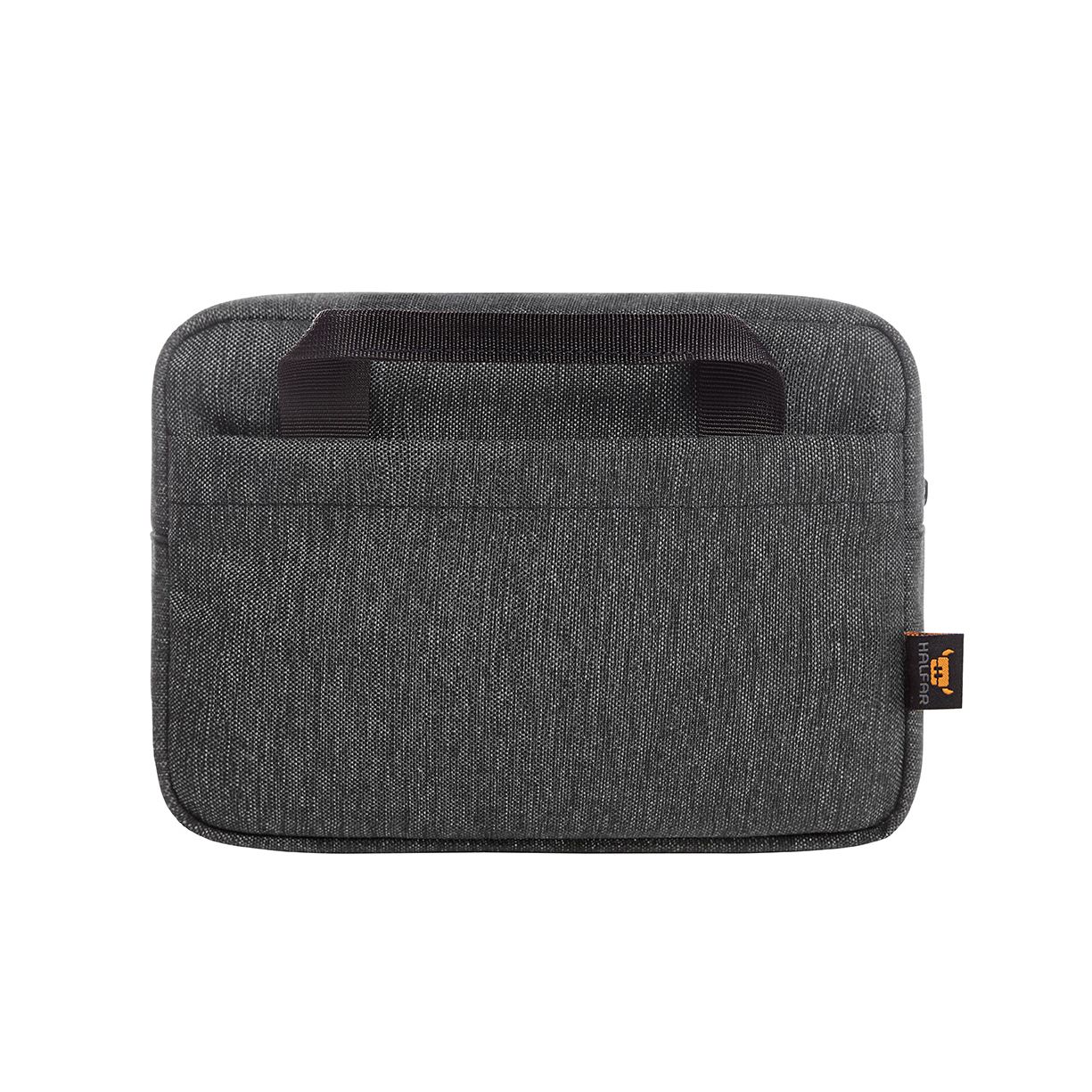 Reißverschluss-Tasche FRAME - schwarz-grau meliert-628