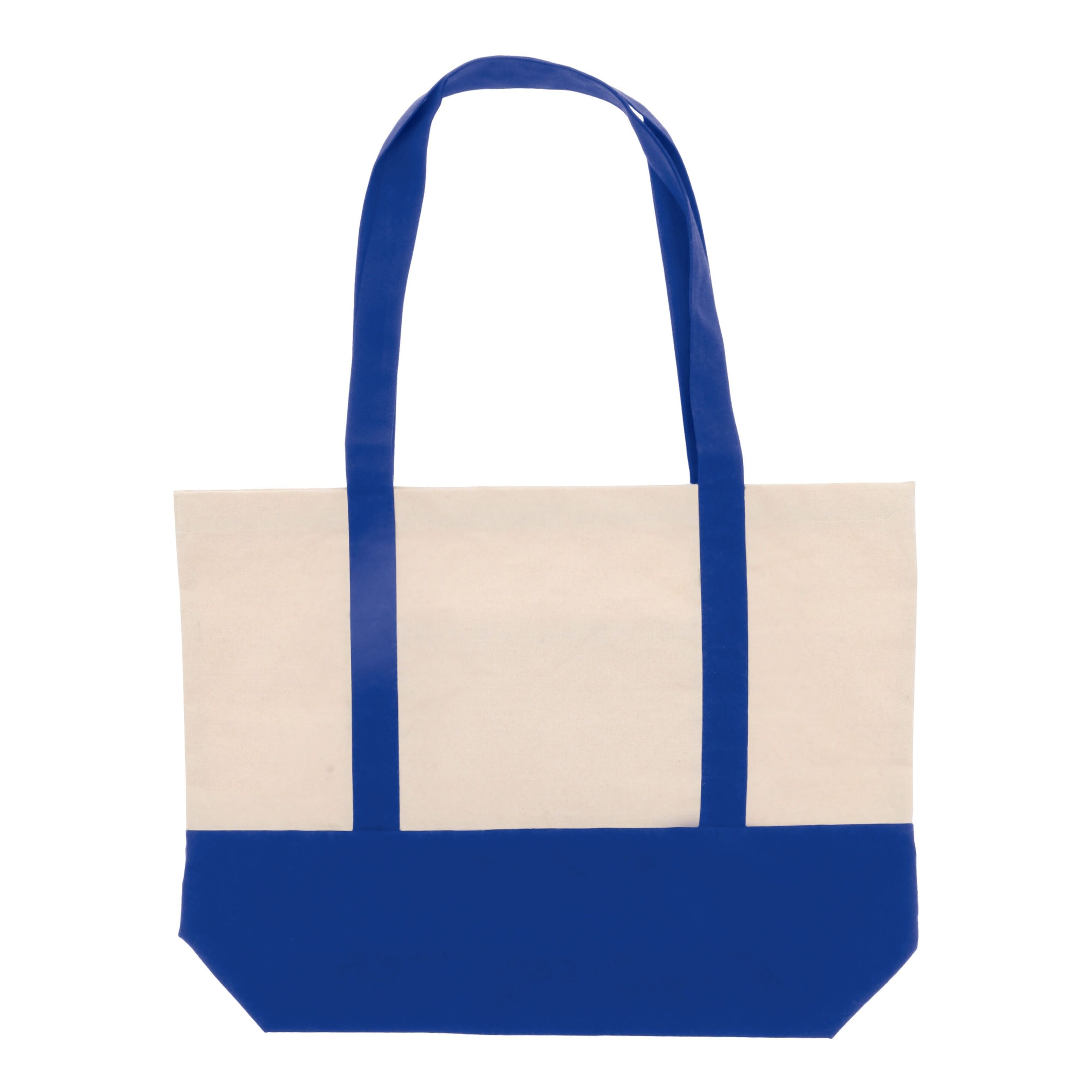 Strandtasche Baumwollsegeltuch OEKO-TEX® 280g/m² 42x10x30cm - blau-533