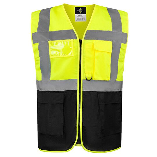 CO² Neutral Multifunctional Executive Safety Vest Hamburg - signal yellow - black-663