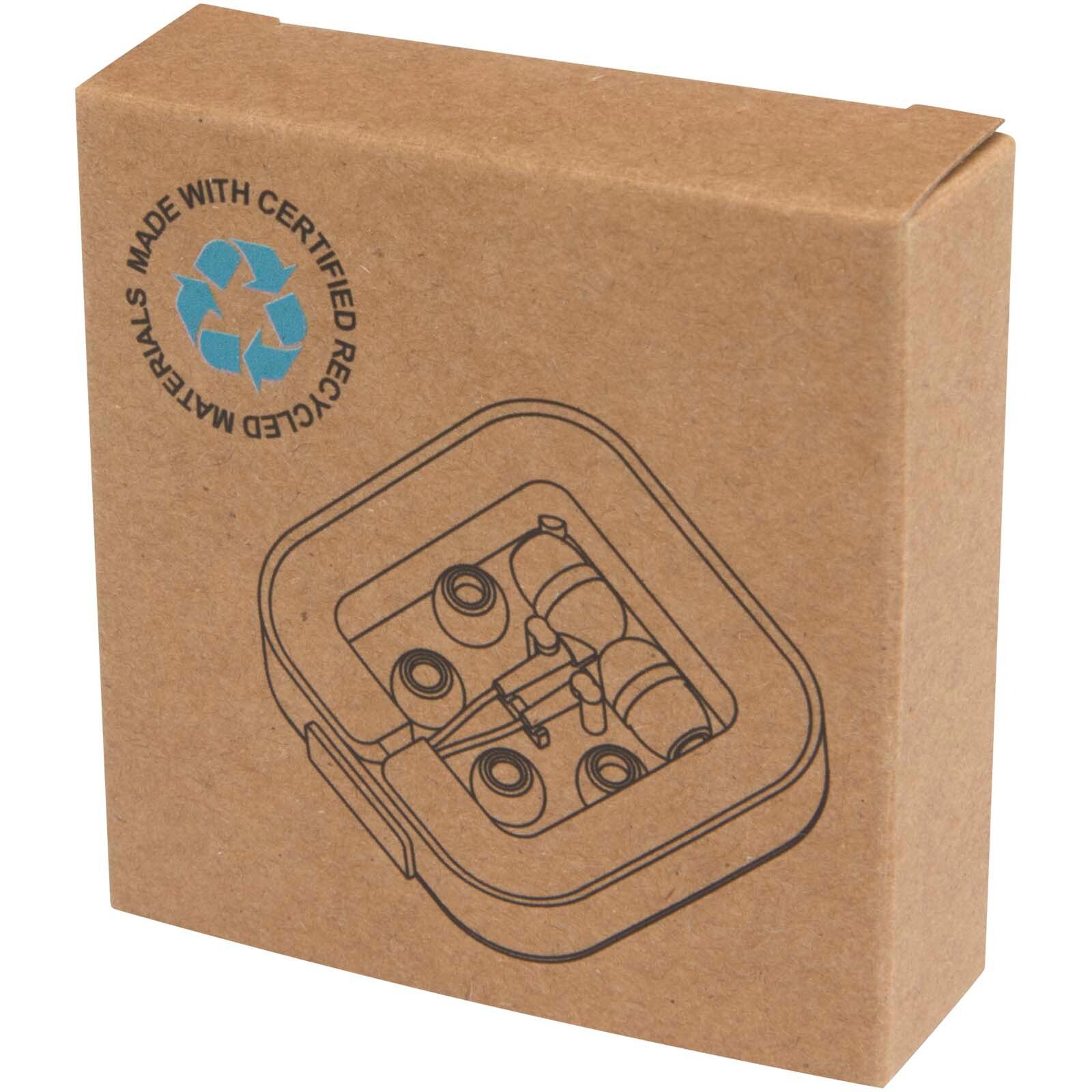 Baekdu kabelgebundenes Headset Typ-C mit Aufbewahrungsbox aus recyceltem Kunststoff - schwarz-212