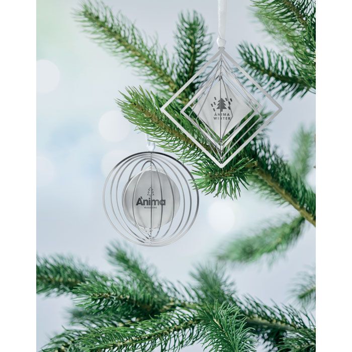 Ornament mit Band, rund BUNO - silber-719
