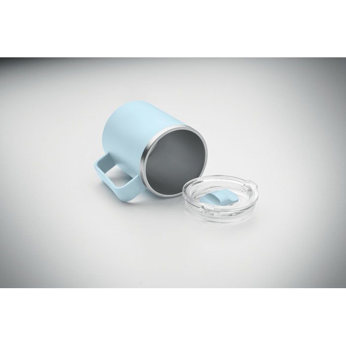 Doppelwandiger Becher 400ml COCOA - babyblau-453
