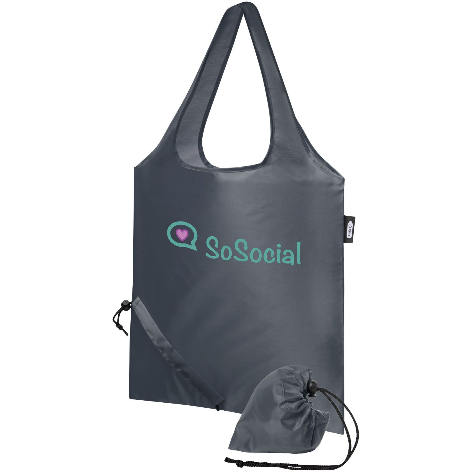 Sabia faltbare RPET Tragetasche 7L - charcoal-505