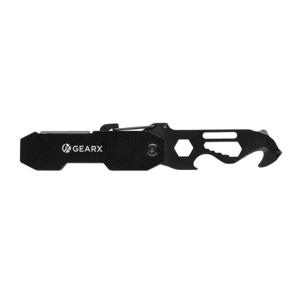 Gear X faltbares EDC-Werkzeug mit Karabinerhaken - schwarz-336