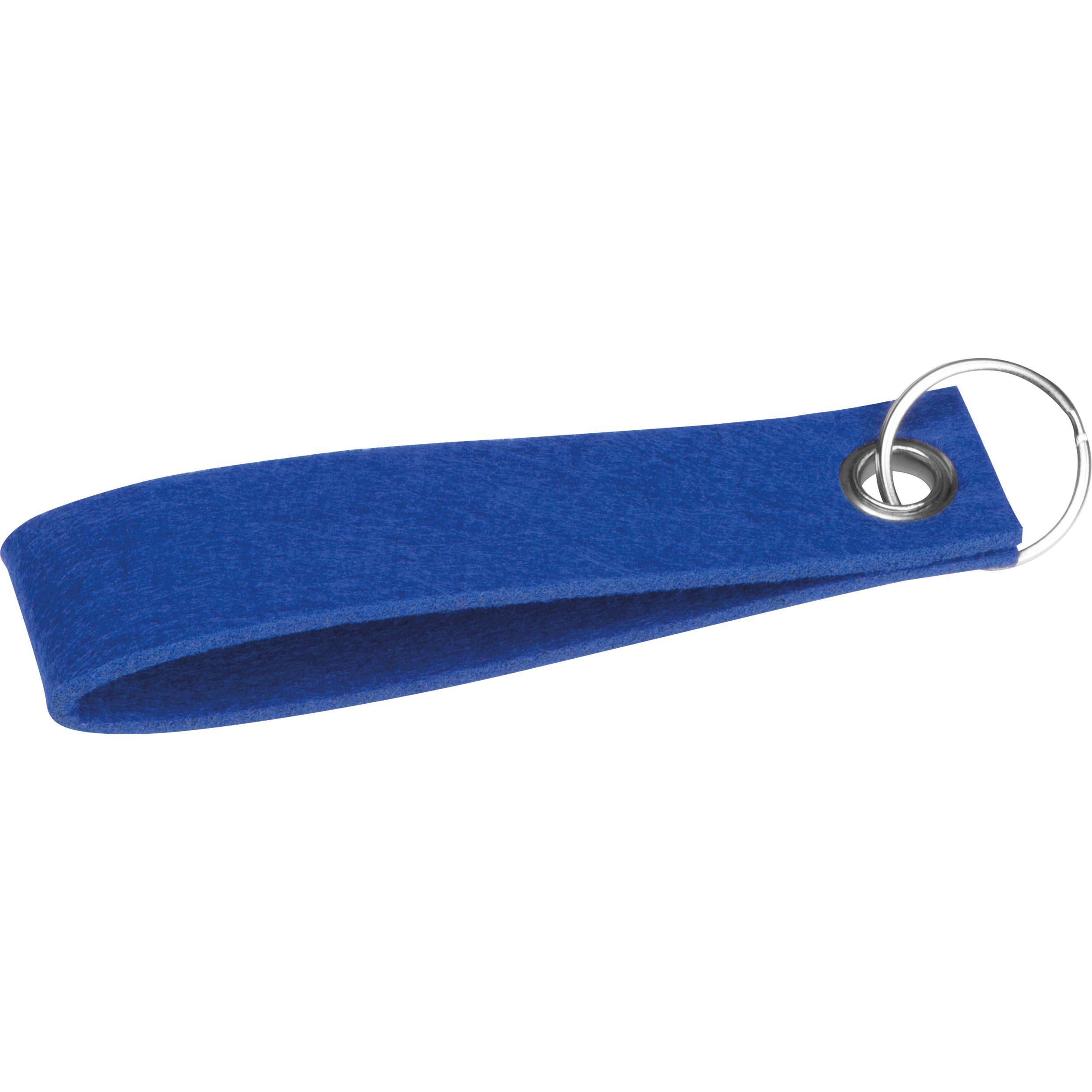 Schlüsselanhänger aus RPET Filz - blau-811