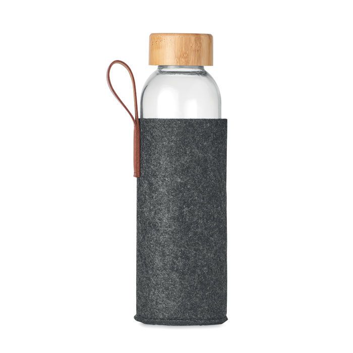 Trinkflasche Glas 500 ml THAI - steingrau-47