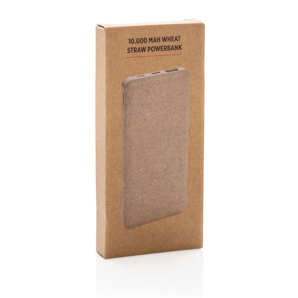 10.000 mAh Weizenstroh Powerbank - khaki-851