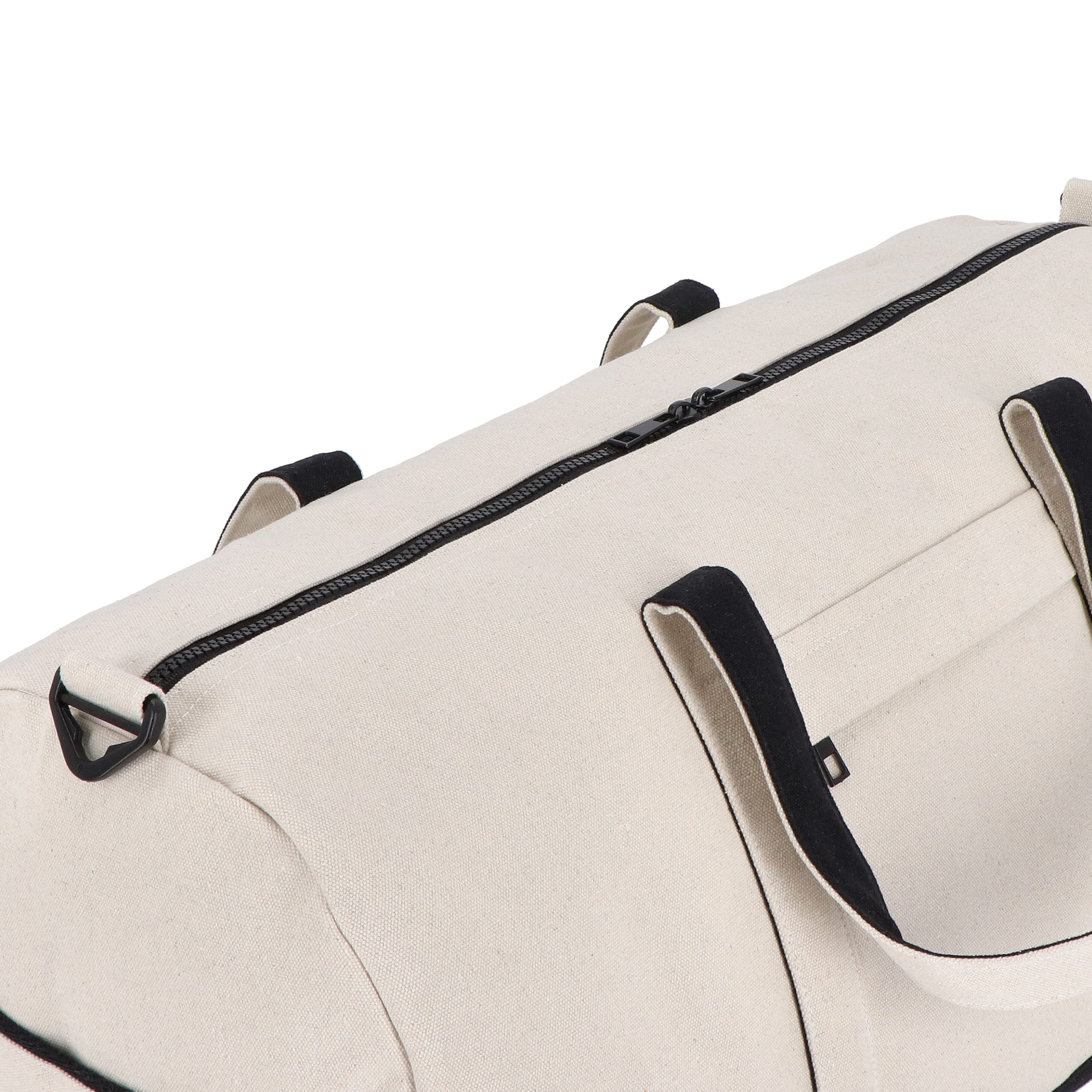 Reuuz Canvas Reise-/Sporttasche - beige - schwarz-56