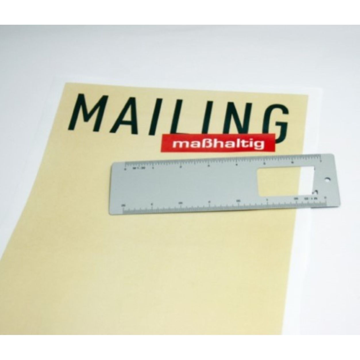 thanxx® Lineal "Mail@Metal" - silber-672