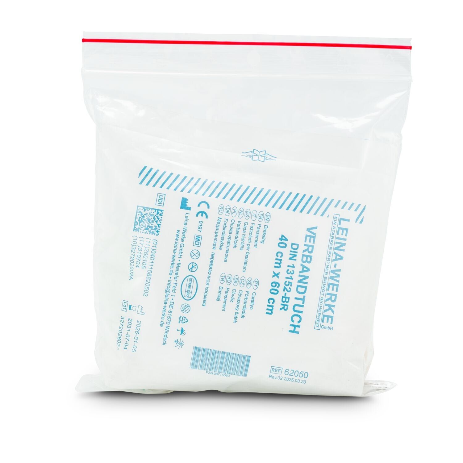 First Aid Kit in grauer Filztasche - Erste Hilfe Set, 12-teilig, deutsche Markenware - grau-414