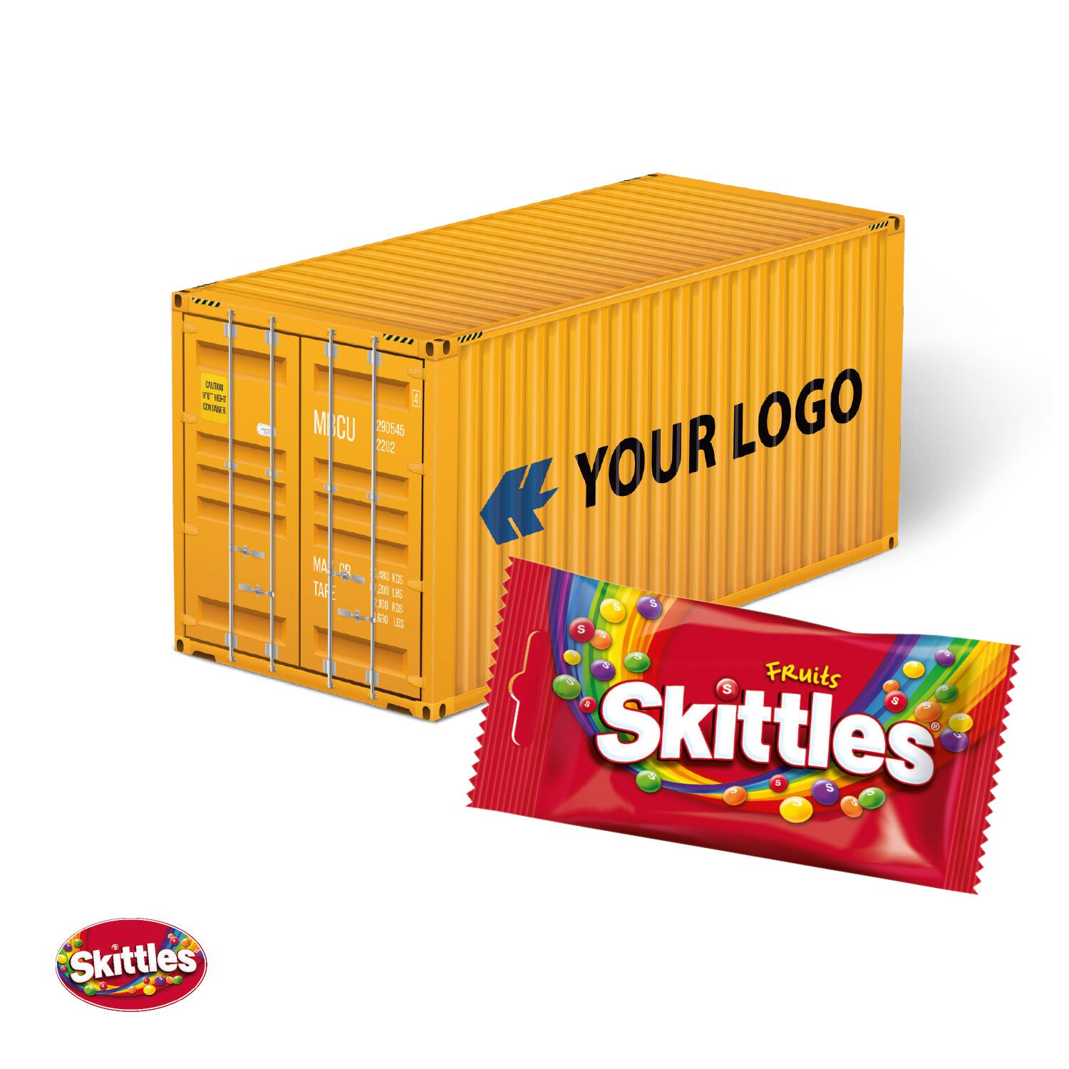 3D Präsent "Container" mit Skittles®-463