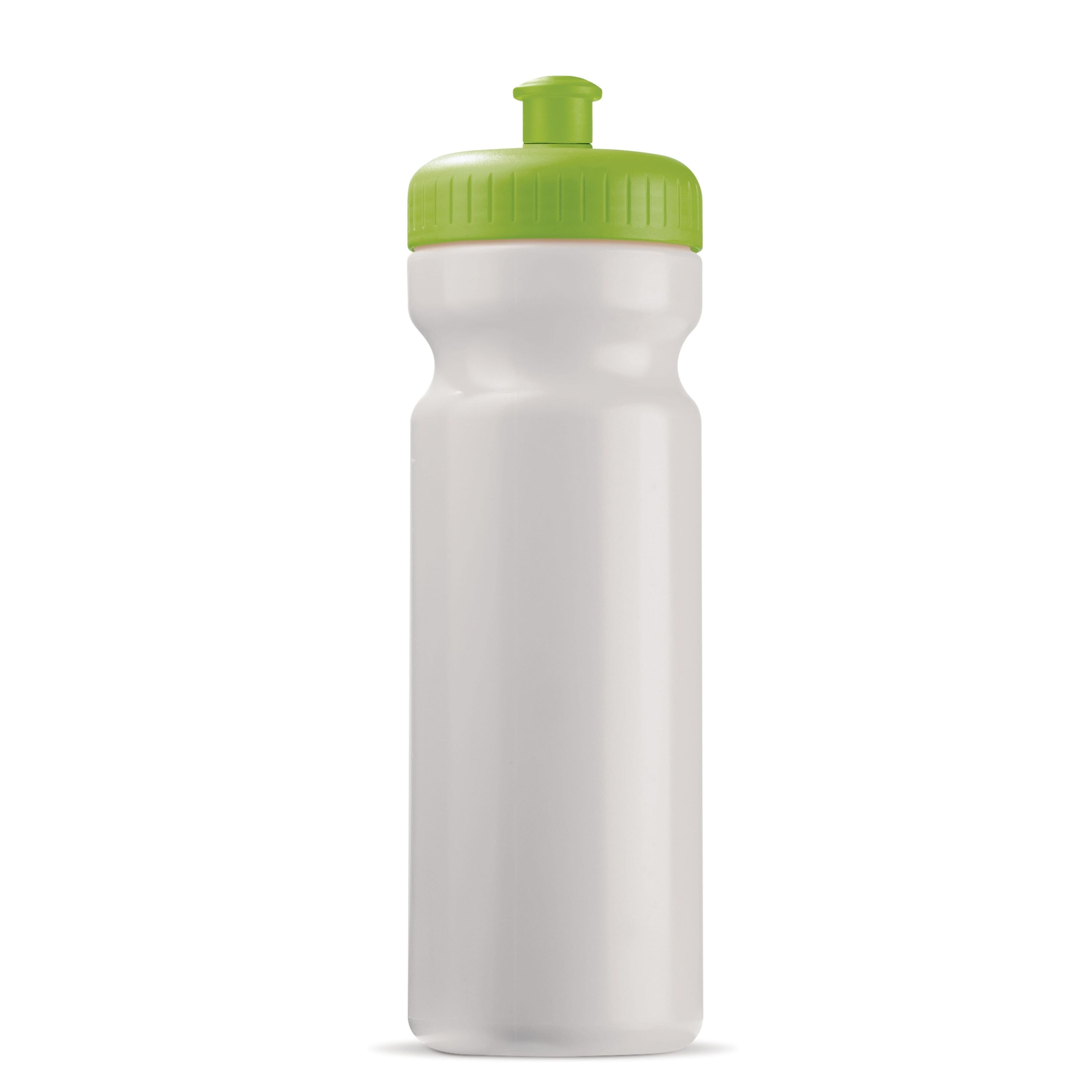 Sportflasche classic 750ml - weiss  -  hellgrün-837