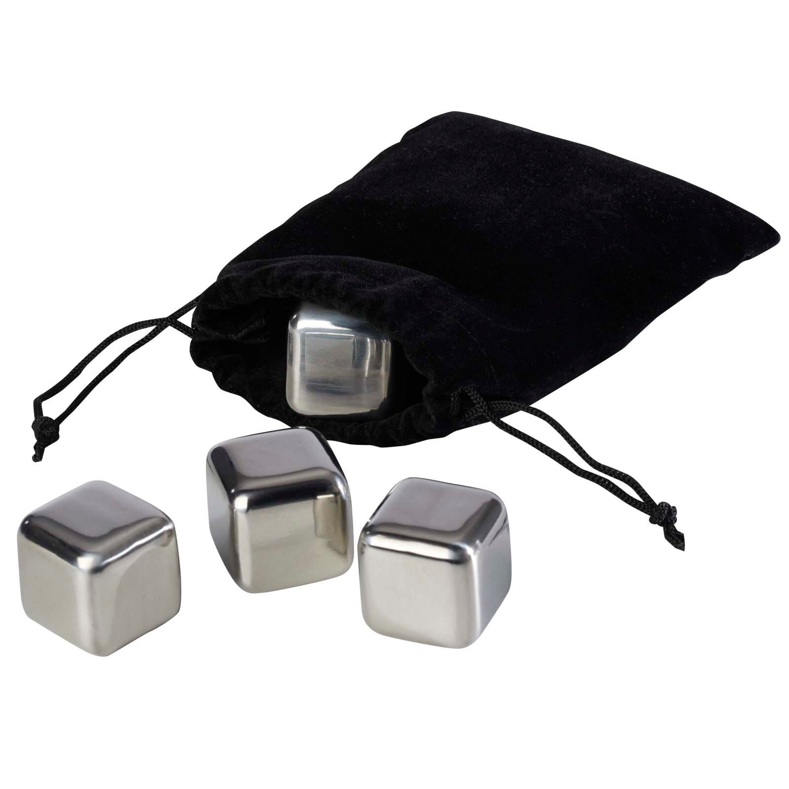 Froz Eiswürfel Set aus Edelstahl - schwarz -  silber-66