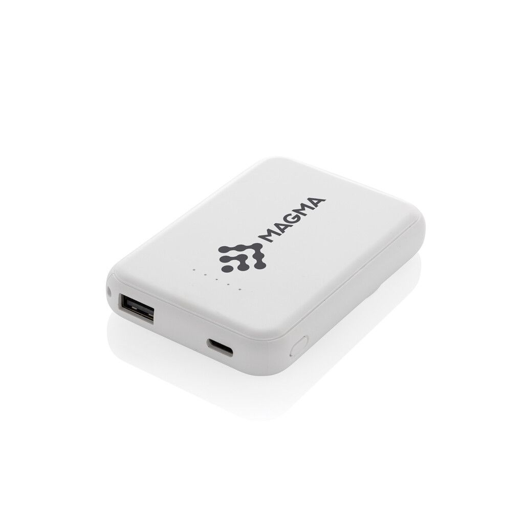 Stellar 5.000mAh 5W magnetische Powerbank aus RCS rec. ABS - weiß-9