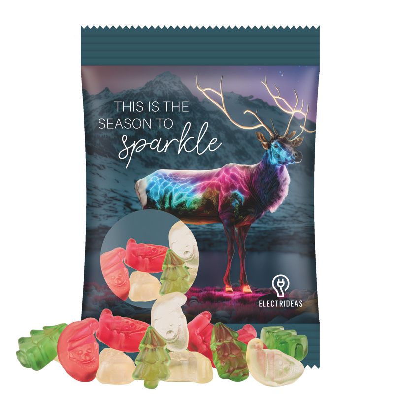 Minitüte 15 g, Folie, transparent, Trolli Fruchtgummi Weihnachtsmischung-92
