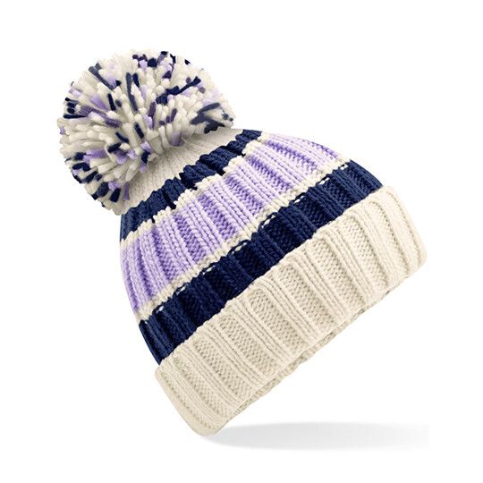 Hygge Striped Beanie - blueberry cheesecake-466