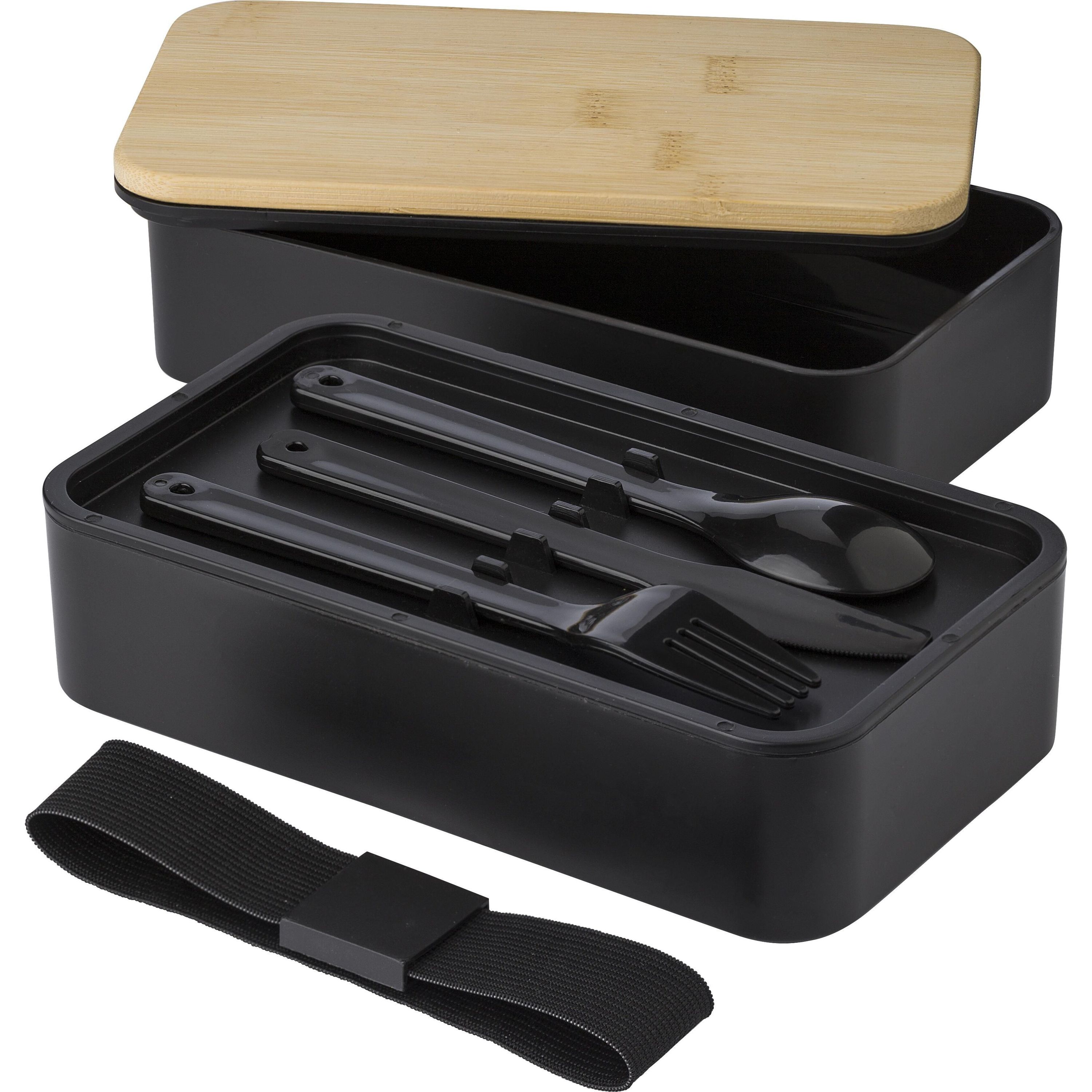 Doppellagige PP-Lunchbox Maxton - schwarz-173
