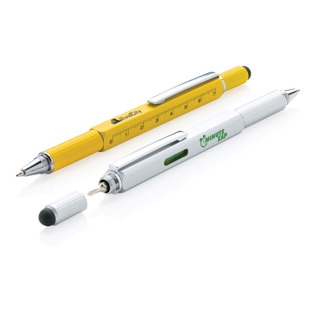 5-in-1 Aluminium Tool-Stift - grau-233