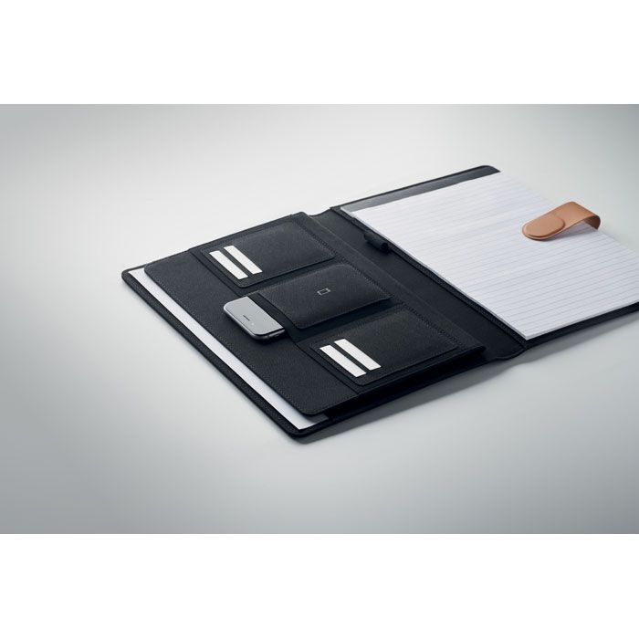 DIN A4 Konferenzmappe RPET FAUX - schwarz-467