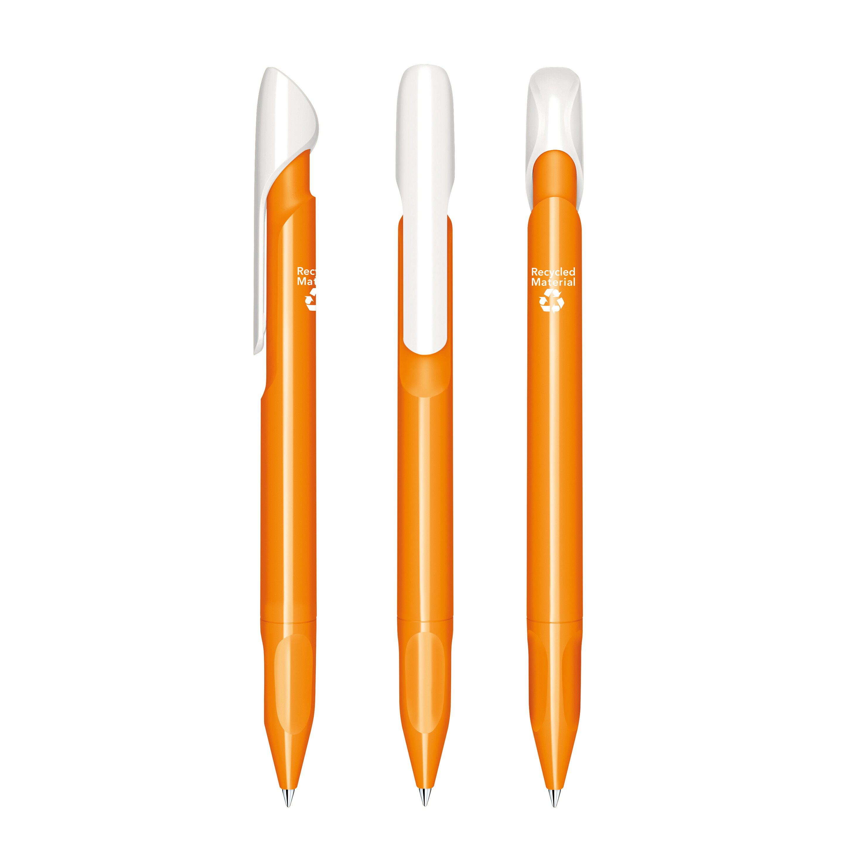 Evoxx Duo Polished Recycled Druckkugelschreiber - orange-446
