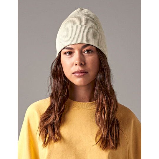 Organic Cotton Fine Knit Beanie - black-662