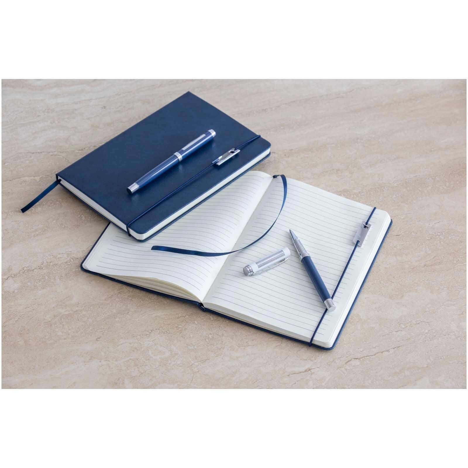 Legato Elegance A5 Hardcover Notizbuch mit Tintenroller Set - ozeanblau -  ozeanblau-518