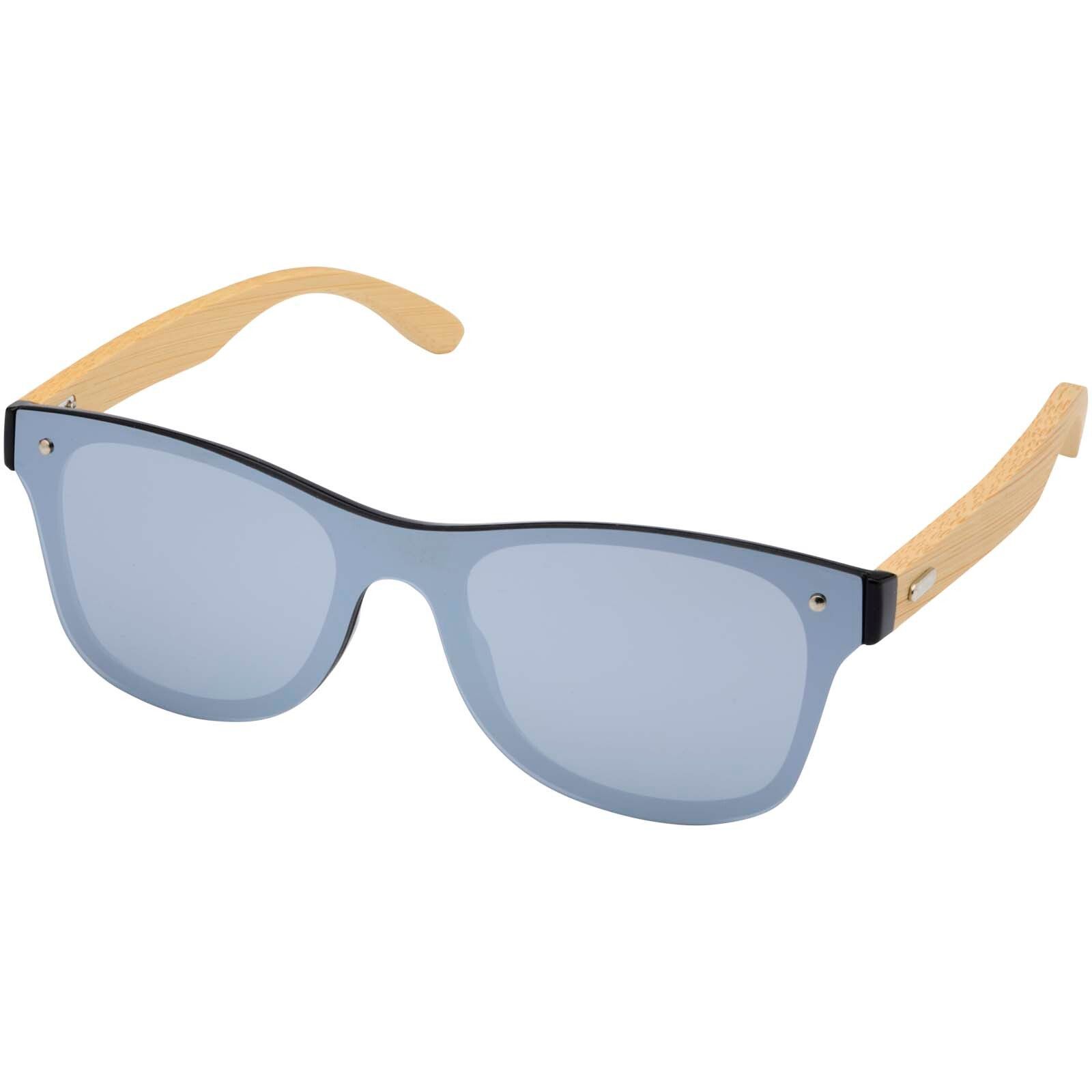 Tan Sonnenbrille mit Bambusbügeln - silber-369