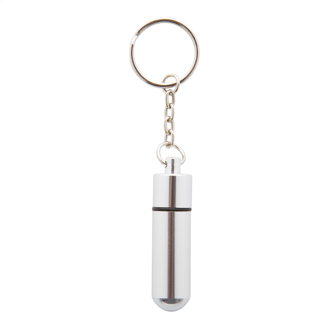 Carrypill Schlüsselanhänger mit Pillenbox - silber-760