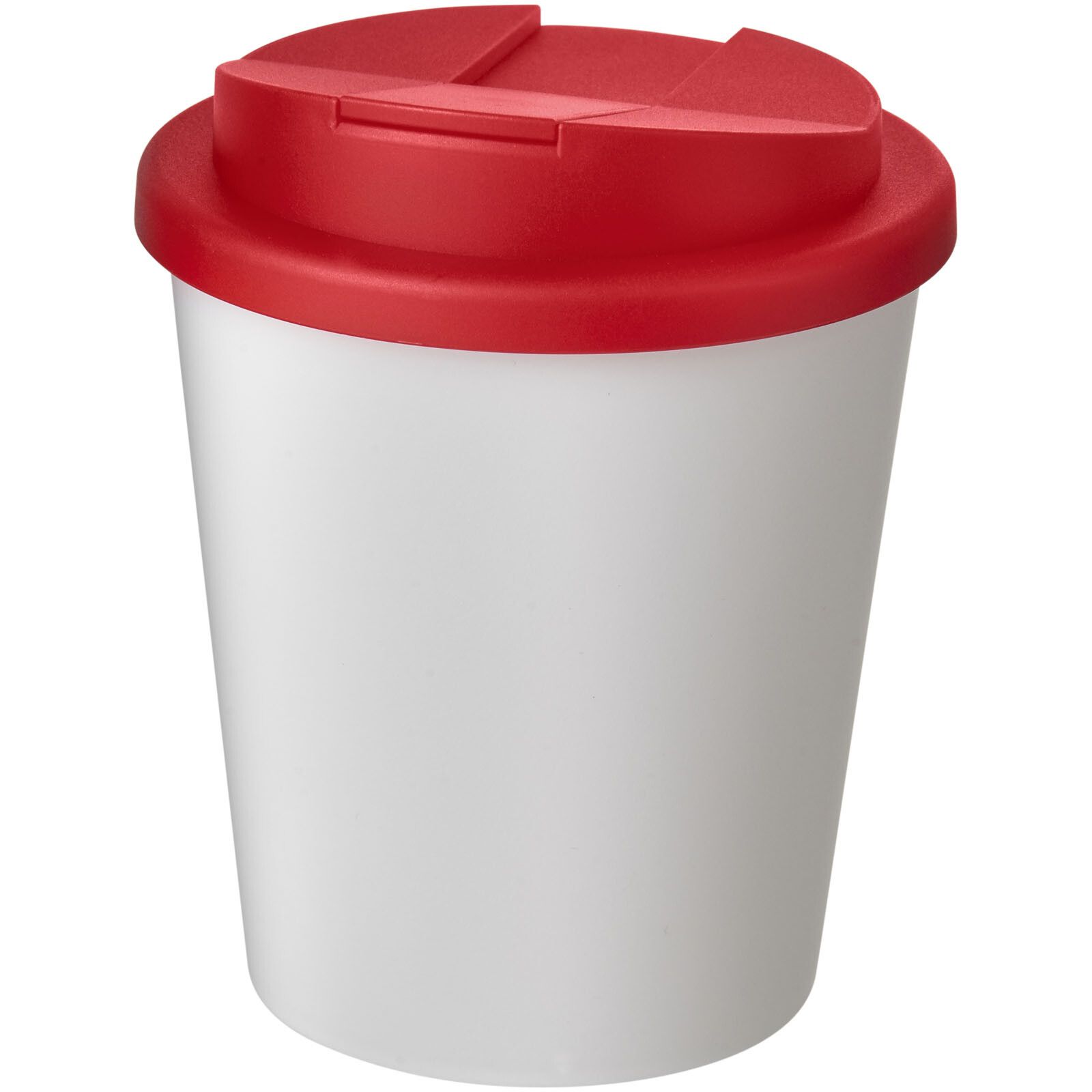 Americano Espresso 250 ml Isolierbecher mit auslaufsicherem Schraubverschluss - weiss -  rot-647