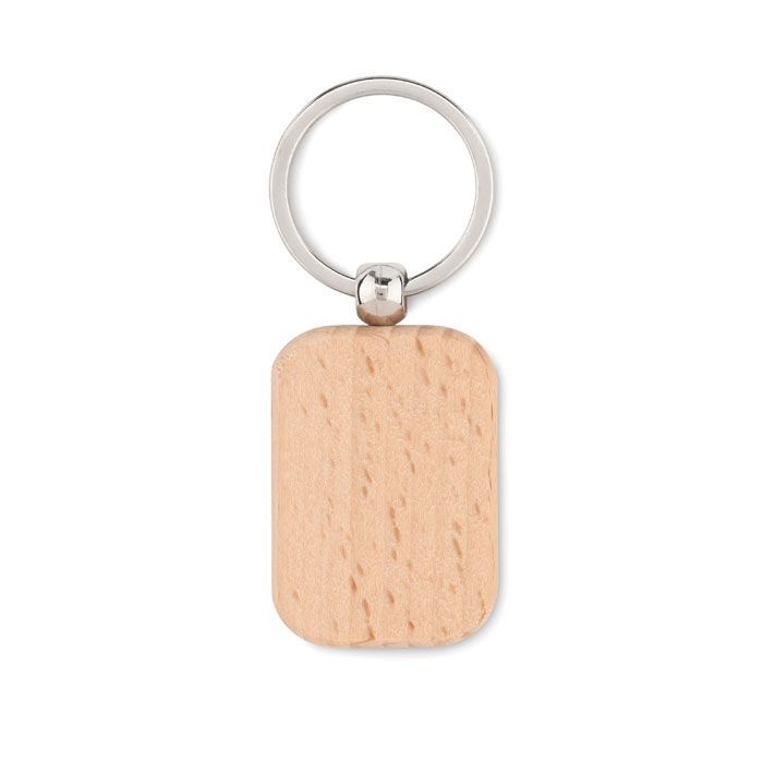 Schlüsselring Holz, eckig POTY WOOD - holz-229