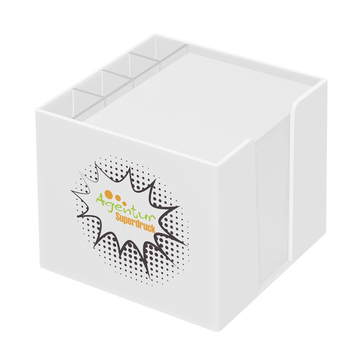 Zettelbox mit Köcher Epsilon - weiß-706