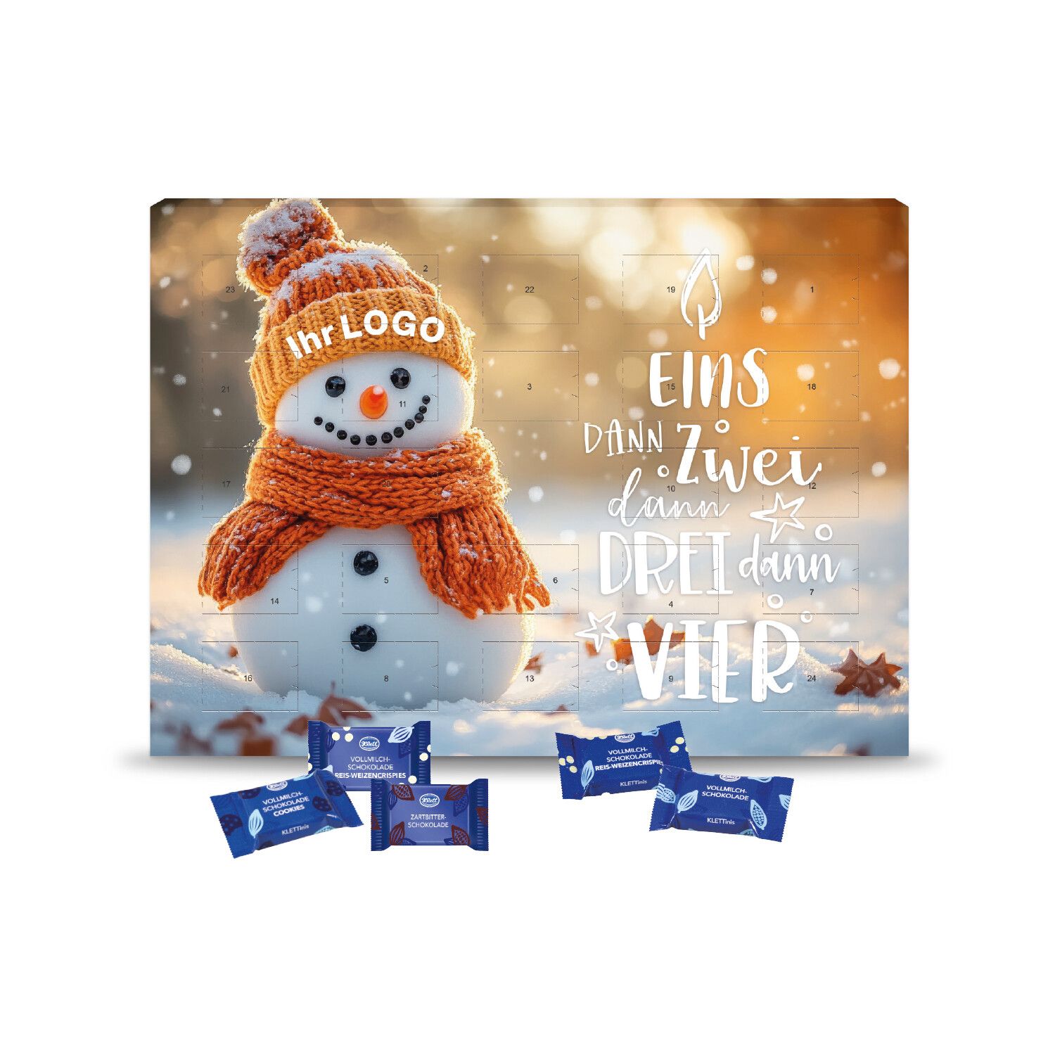 Wand-Adventskalender mit Klett Fairtrade Schokolade-301