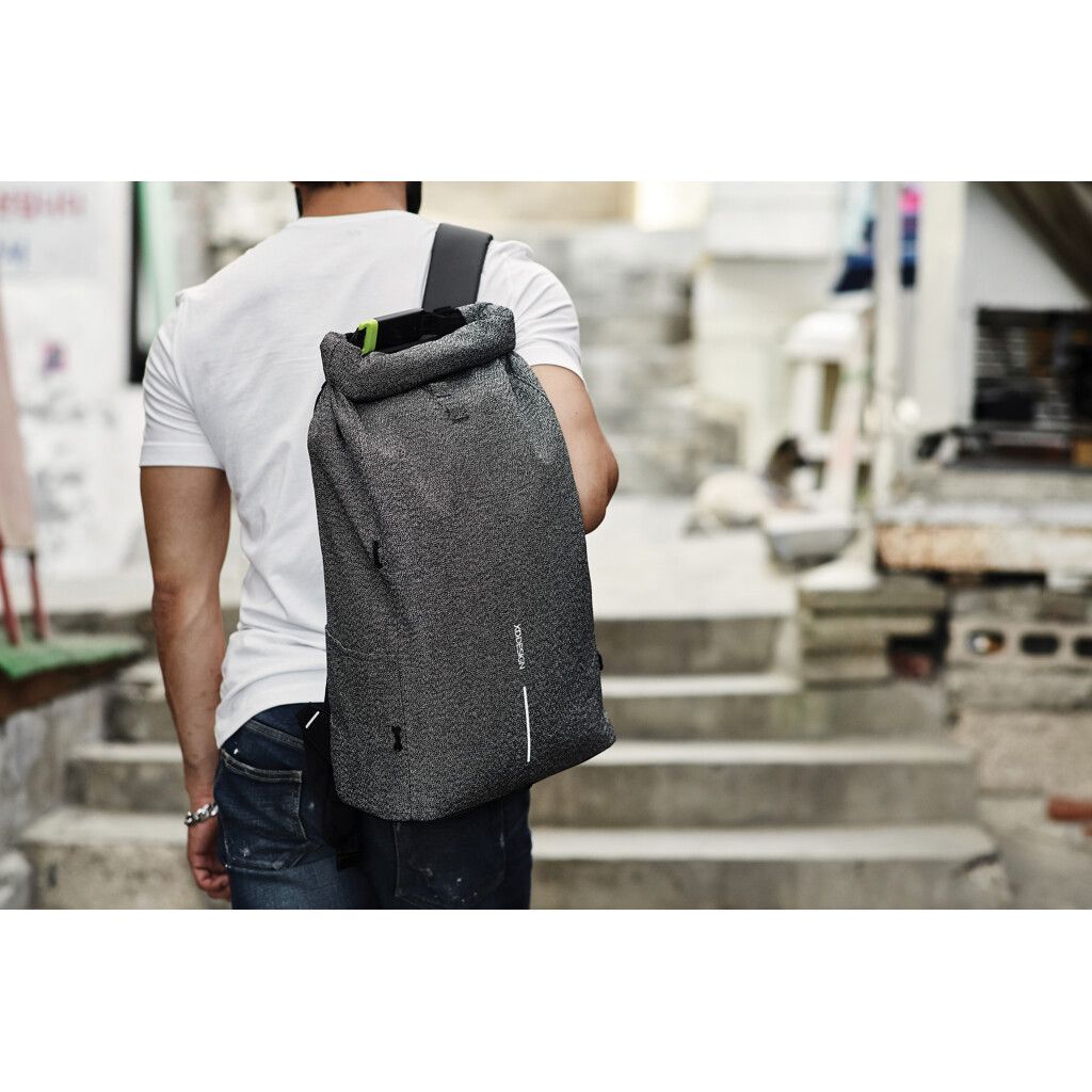 Urban schnitthemmender Anti-Diebstahl-Rucksack - grau-6