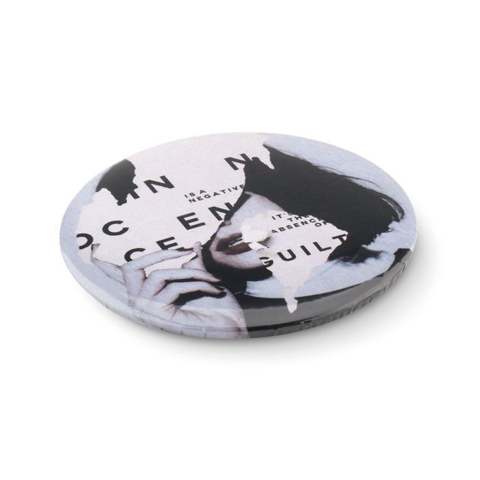 Magnet-Badge mit Kapselheber PIN OPENER - mattsilber-873