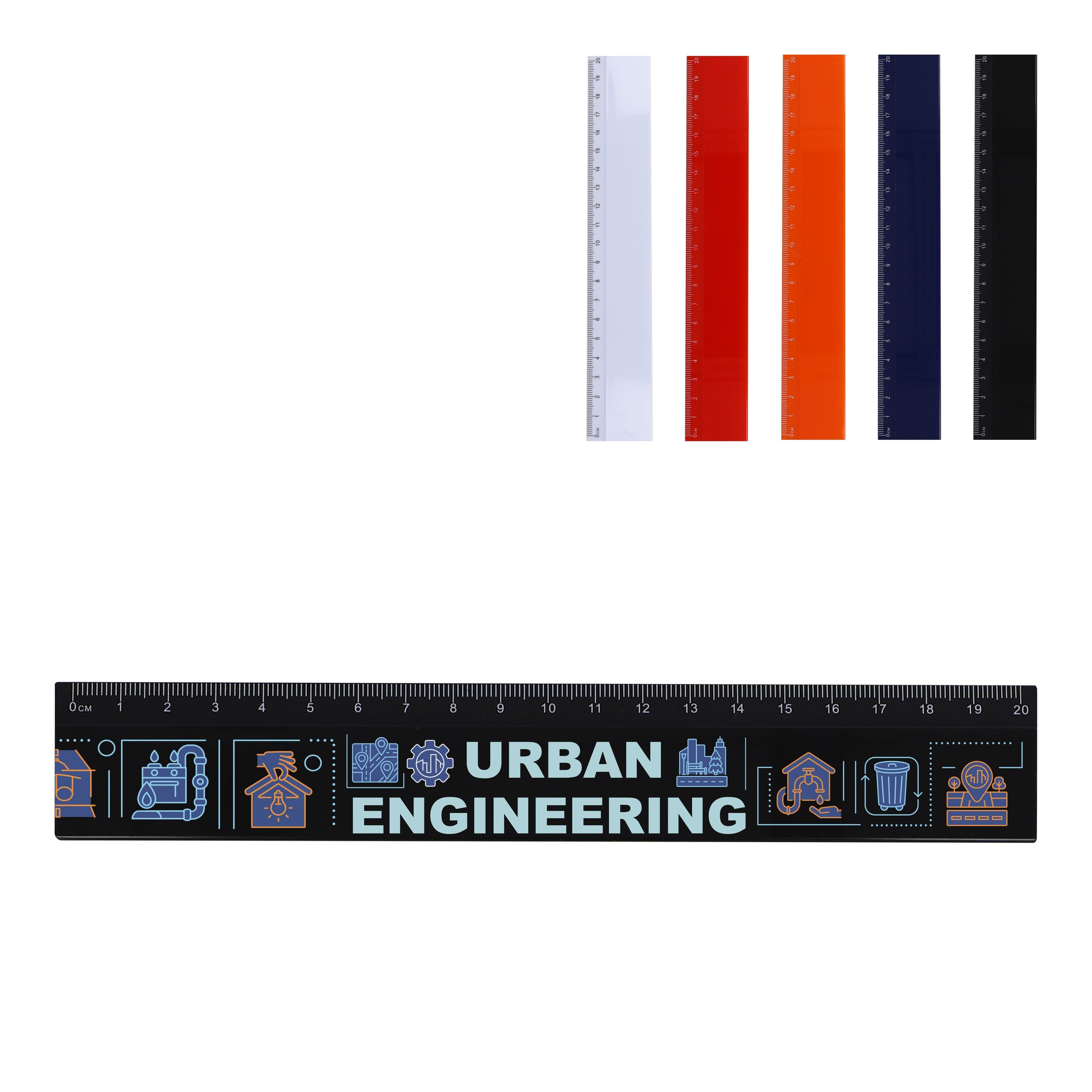 Lineal 20cm  - dunkelblau-432