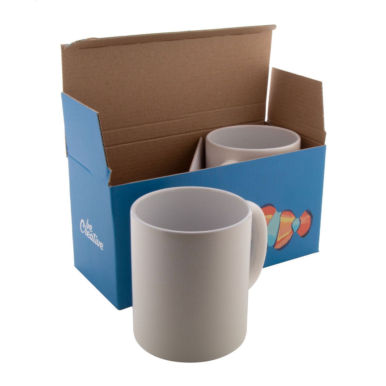 CreaBox Mug Double Individuelle Doppel-Tassenbox - weiß-814